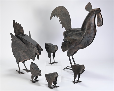 Metal Chicken Family