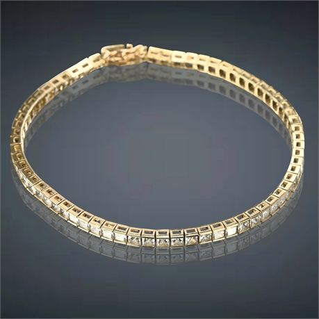 14K Gold Tennis Bracelet