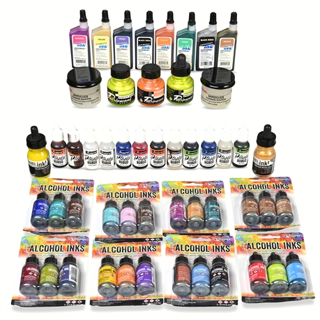 Alcohol Inks, Acrylic Inks, and Universal Inks Collection