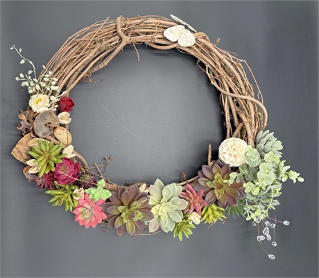 Desert Themed Grapevine Wreath