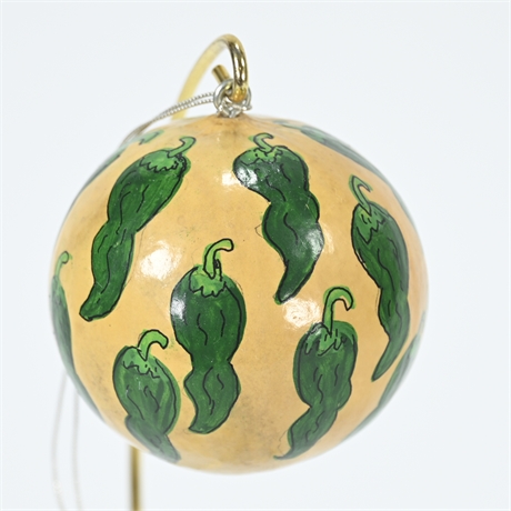 Hand Painted Gourd Ornament