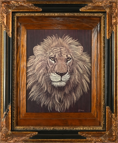 Marjorie Brice 'Lion' Lithograph