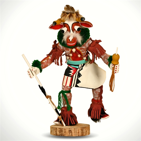 Vintage 14" Navajo 'Cow' Kachina by Thomas Arviso