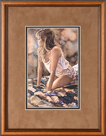 Steve Hanks “In Her Thoughts” AP 16/125, 1999, Framed & Matted
