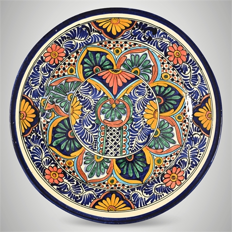20" Talavera Pottery Rooster Plate – Hand Painted – Wall Hanging