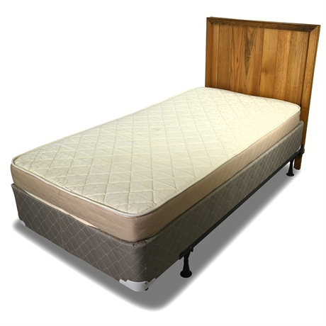 Rustic Plank Twin Bed