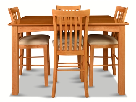 Counter Height Solid Wood Table & Chairs by Hamilton & Spill