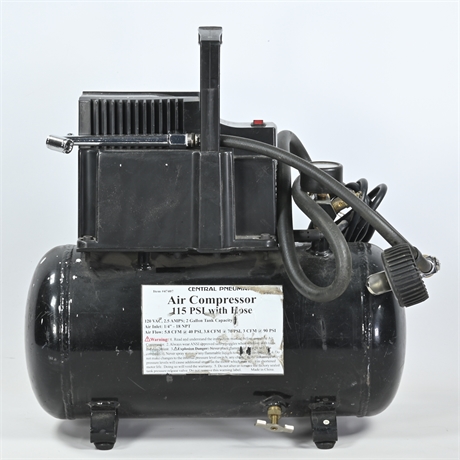 Central Pneumatic Air Compressor 115 PSI with Hose