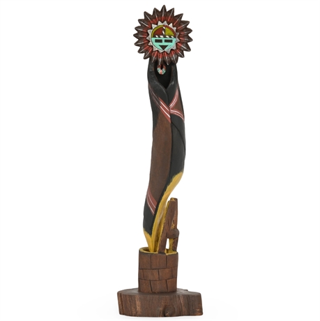 Ferris Humeyumptewa Hopi Dawa Mana Kachina (Sun Clan) – Hand-Carved, 1991