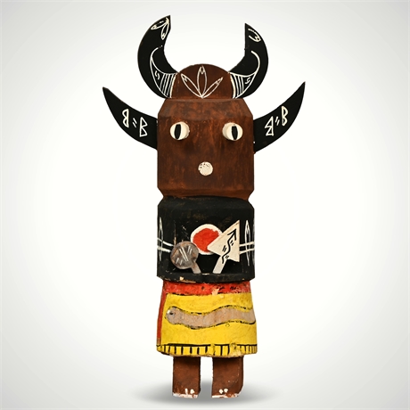 Large Antique Buffalo Warrior Kachina