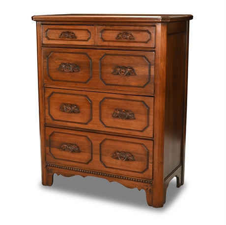 Vintage Walnut Chest of Drawers by Davis Cabinet