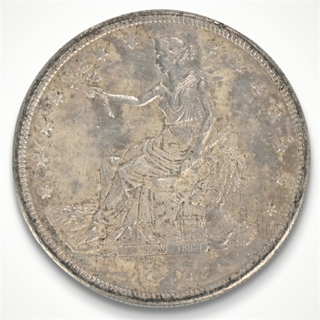 1877-S Trade Dollar with Chinese Chop Marks