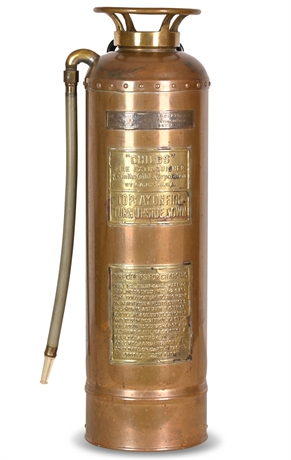 Antique Copper Fire Extinguisher