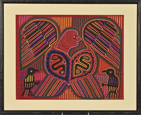 Vibrant Mola Textile by Kuna Indians