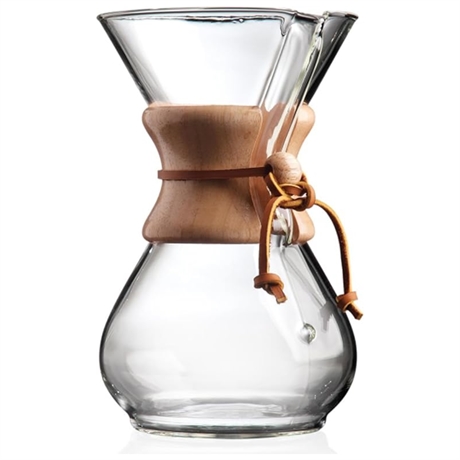 Chemex 6-Cup Classic Coffeemaker w/ Filters & Wood Collar