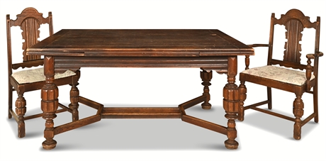 Antique Jacobean Trestle Table, For Restoration