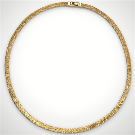 14K Italian Mesh Choker Necklace