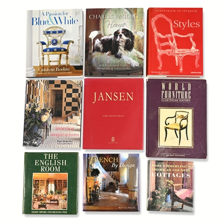 Interior Design Coffee Table Books Lot (9) – Jansen, Assouline, Roehm