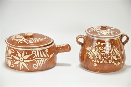 Vintage Tlaquepaque Hand Painted Pots