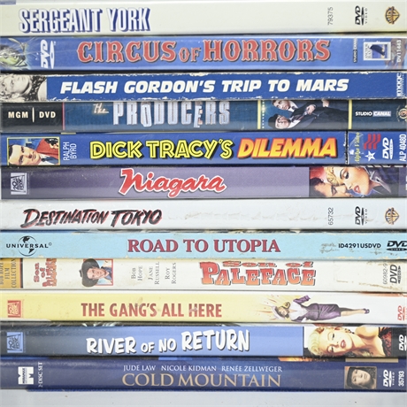 12 Classic DVD Movies