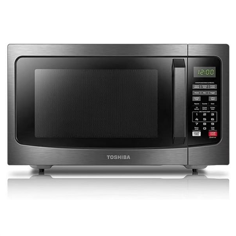 Toshiba 1.2 cu ft Countertop Microwave Oven in Black stainless steel