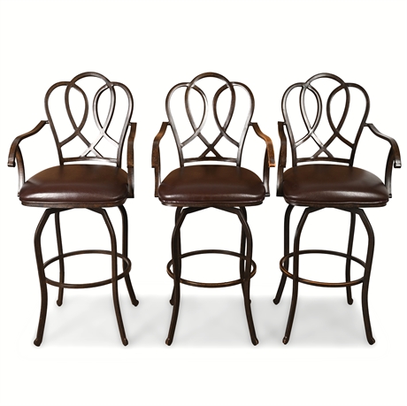 Set of 3 Pastel Furniture ‘Oxford’ Swivel Bar Stools