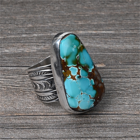 B. Jimenez Navajo Turquoise & Sterling Ring Size 9.5