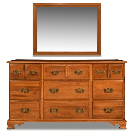 Moosehead Vintage Maple 9-Drawer Dresser & Mirror