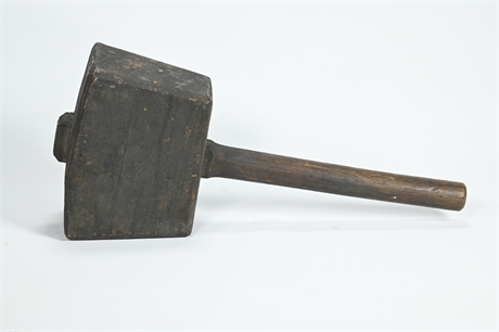 Antique Wooden Carpenters Hammer