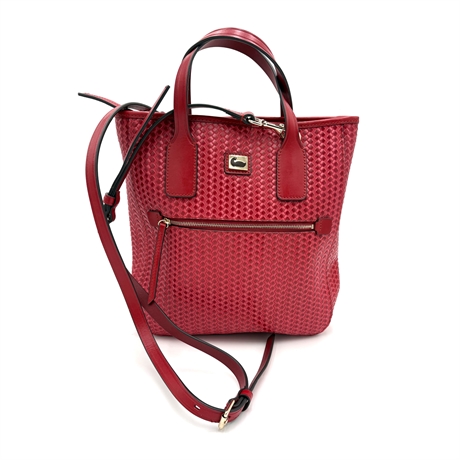 Red Dooney & Bourke Camden Woven Tote Bag