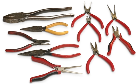 Assorted Pliers Including Sears, Klein, Crescent, Award, and S.H. Boker