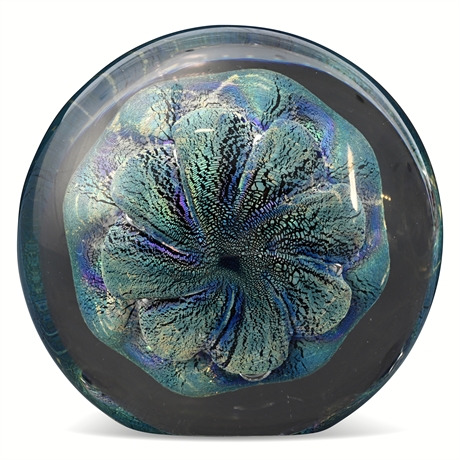 Steven Eicholt 1992 Iridescent Art Glass Sculpture — Signed Studio Work