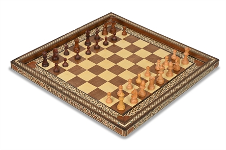 Inlaid Marquetry Chess Board