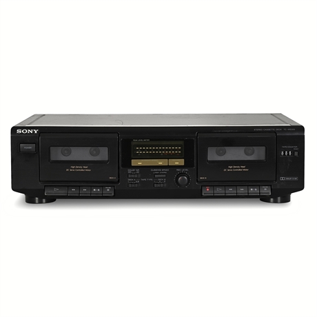 Sony TC-WE305 Dual-Well Stereo Cassette Deck, Dolby B NR, Tested