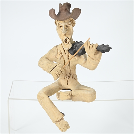 Ceramic Fiddler Statue