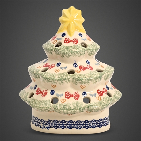 Manufaktura Boleslawiec Christmas Tree Candle Holder