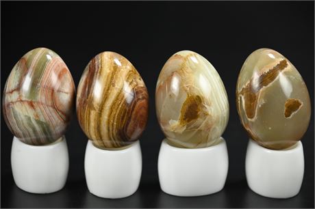 Carved Onyx Eggs