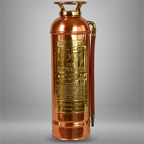 Antique Copper & Brass Richman Crosby Fire Extinguish