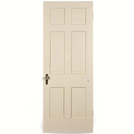 79" X 30" Antique Six Panel Solid Wood Door