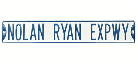 3' Nolan Ryan Metal Sign