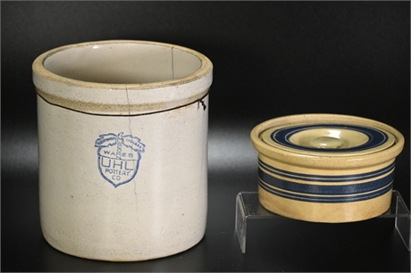 UHL Crock and Lidded Stoneware Container