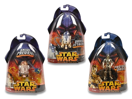 Star Wars: Revenge Of The Sith - R2-D2, R4-G9, C-3PO Action Figures