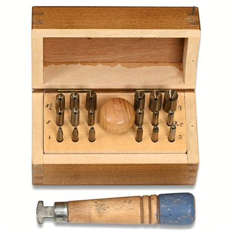 18 Piece Favorite Setting Punch Set with Dovetail Wood Box