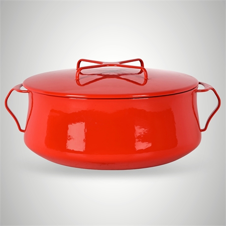 Dansk France IHQ Kobenstyle 6-Qt Red Enamel Casserole by Jens Quistgaard