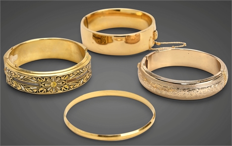 Gold Tone Bangles