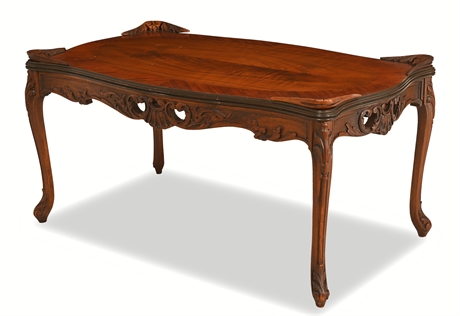 French Louis XV Style Walnut Coffee Table