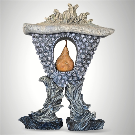 Suzanne Kane Hand-Sculpted Ceramic Sculpture – Pear Motif