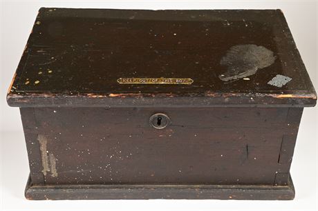 Antique wood chest