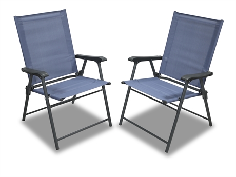 Pair Folding Patio Chairs