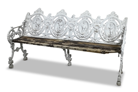 Victorian Style Cast Bench